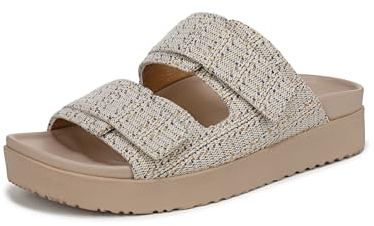 Vionic Women's Slide Riviera Sandals with Arch Support Beige UK 4 Medium Fit