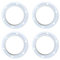 HALOTEC | Pack de 4 arandelas blancas para portalámparas E27 | Aros de sujeción en termoplástico para pantallas de lámpara | Compatibles con casquillos rosca E27 estándar