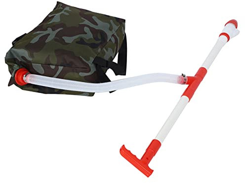 Hiraith Kit D'épandeur Engrais Manuel avec Flux Réglable, Ensemble de 7 Pièces pour Le Maïs/Légumes/Arbres Fruitiers, Poignée Ergonomique et Sac de Camouflage Inclus