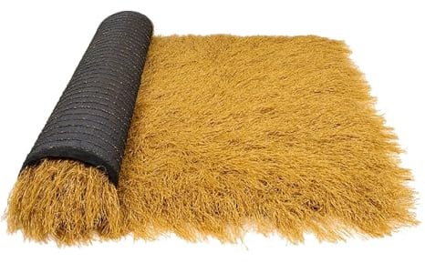 HAZEK Techo De Paja Artificial,Techo De Paja Sintética,Decoración para Valla De Jardín,Barra Tiki para techos de Paja para Tiki Bar,cabaña,Patio,Playa,Fiesta Hawaiana y decoración (3.2x65.6ft(1x20m))