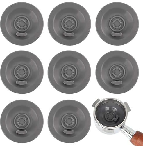 8 PCS Coffee Machine Backflush Clean Disc Silicone Cleaning Discs Waterproof Washing Coffee Machine Spare Discs Coffee Maker Handle Clean Pad Coffees Machines Accessories for Most Espresso Machines