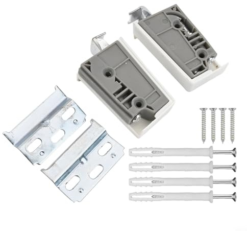 Desiumite Staffe di sospensione per armadietti da cucina, capacità di carico 50 kg, ganci per montaggio a parete per armadi e pensili con coperture decorative e hardware di installazione