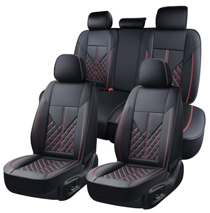 Chifeng Universelle Auto-Sitzbezüge Komplettset,Wasserdichtes Kunstleder, Atmungsaktiv, rutschfest – Schutz & Haustieren – Für Hyundai Getz IONIQ 5 Kona Santa FE Tucson i10 i20 i30 i40 i800 ix20 ix35