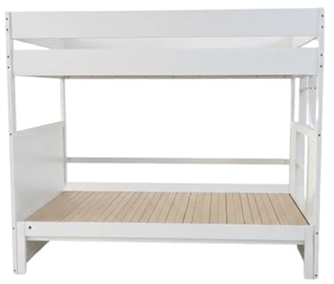 MUEMUE Litera con Cama Convertible en Matrimonio Madera Blanco 90/180x190cm