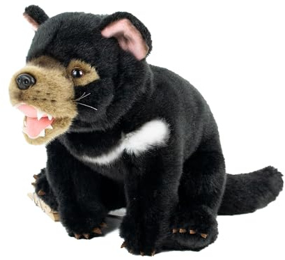 Teddys Rothenburg Kuscheltier Tasmanischer Teufel sitzend 25 cm schwarz/braun Plüschbeuteltier Stofftier