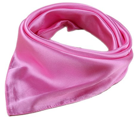 ROICHIC Foulard Carré Uni en Satin Elégant Chic OL Classique Multicolore 57x57CM,S,Rose