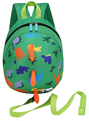 DD Rucksack Kinder Leine, Kinderrucksack Jungen Mädchen mit Brustgurt, Anti Verlorene Dino Rucksack mit Leine Kleinkind