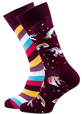 Many Mornings Unisex The Unicorn Mismatched Socken