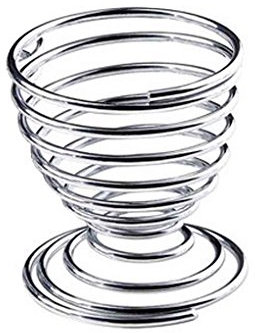 Babysbreath17 Métal Coquetier Spiral Cuisine Petit déjeuner Hard Boiled Spring Holder Coquetier