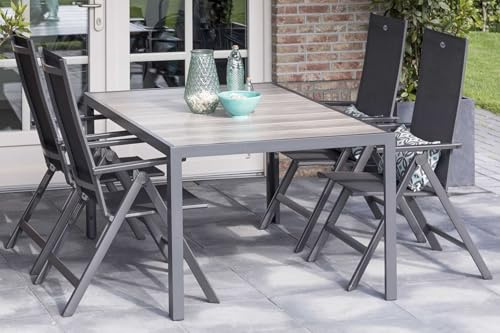 Hartman Tanger/Aruba Garten-Essgruppe, xerix, Alu/Keramik, 168x105cm, 4 Klappstühle