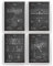 Wright Brothers Patent Posters - Set Of 4 Art Prints - Vintage Art Print Air plane Aircraft Pilot Gifts For Men Women Aviation Blueprint - Frame Not Included