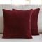 Encasa XO Chenille Kissenbezüge Set von 2 | Maroon - (20x20) (50x50 cm) | Dekorative Akzent Quadratische Wurfkissenbezüge Für Couch, Heimdekoration, Sofa