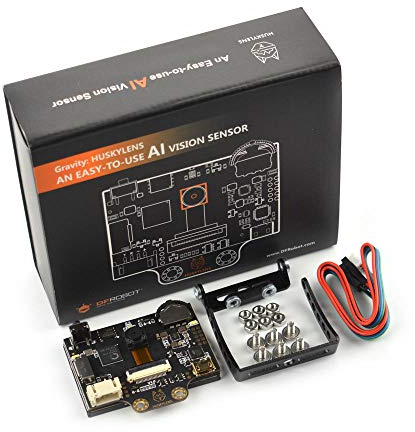 DFROBOT HuskyLENS Capteur de vision intelligent avec étui en silicone pour LattePanda, Raspberry Pi ou Micro:bit,Caméra AI prend en charge le suivi des objets/lignes, face/objet/couleur/reconnaissance