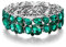 EVER FAITH Armband Damen Hochzeitsfeier Schmuck Österreichisch Kristall 2 Schicht Armkette für Braut Grün Silber-Ton