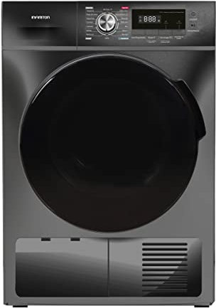INFINITON | Secadora SD-DG85C | Carga Frontal | Función Antiarrugas | Inicio Programado hasta 24h | Secadora de Condensación | Capacidad 8 Kg |Clase Energética B |Color Inox | Display LED Verde |