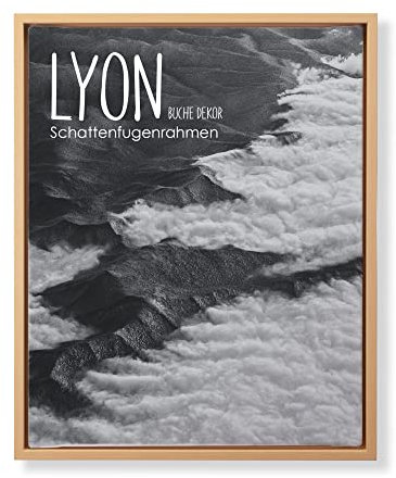 BIRAPA Lyon Keilrahmen für Canvas 40x60 cm in Buche, Rahmen für Leinwände, Leerrahmen für Leinwand, Schattenfugenrahmen für Keilrahmen, Leinwand Rahmen