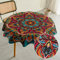 Highdi Tischdecke Abwaschbar Rund 170cm, Outdoor Tischdecken Wasserabweisend Lotuseffekt Mandala Table Cloth Modern tischdecke für Garten Restaurant, Ideal für 110cm-130cm
