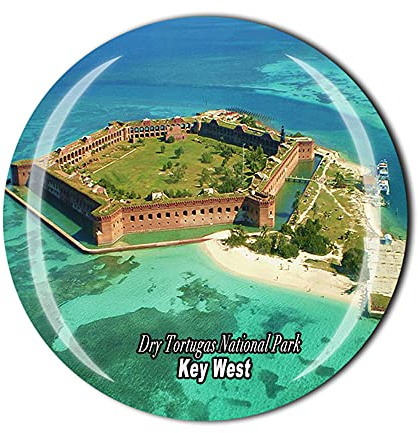 Kühlschrankmagnet, Motiv: Dry Tortugas National Park Key West Florida USA Amerika Amerika Kristall Tourist Souvenir Geschenk Kollektion Kühlschrank Magnetaufkleber
