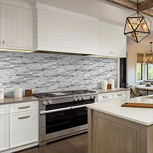 Vinilos Pared Cocina Textura Blanquecina Vinilo Adhesivo Cenefas Adhesivas Baño Cocina Azulejos Decorativos Adhesivos Ba?o DIY Mueble42P, 13.5cm x 55cm