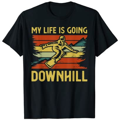 Lustige Snowboardkunst für Männer und Frauen Snowboard Snowboarder T-Shirt