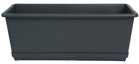 Seat Flor srl® Vase pour balcon, jardinière de balcon, pot à fleurs, boîte à fleurs (50 cm, anthracite)