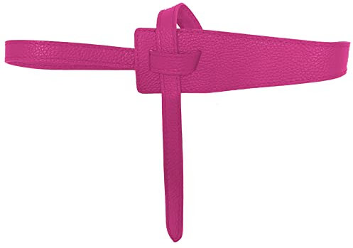 FISH IN THE SEA-Retro Blazer Gürtel-schmaler eleganter Taillengürtel-Hüftgürtel-Fuchsia-Premium-Echt Leder-zum Durchziehen-117cm