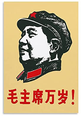 YYKG Long Live Chairman Mao Zedong Poster Leinwand Kunst Poster und Wandkunst Bild Druck Modern Familie Schlafzimmer Dekor Poster 50 x 75 cm