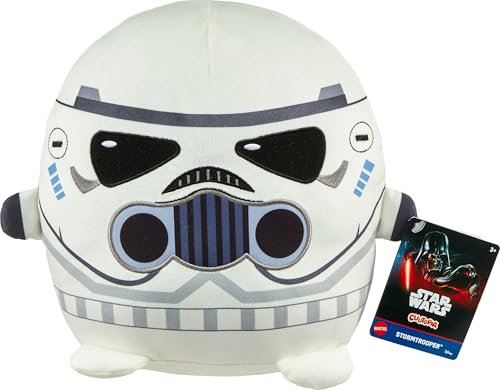 Mattel Star Wars Cuutopia Plüsch Stormtrooper, weiche abgerundete Kissenpuppe, Sammlerstück, inspiriert von der Figur, 25,4 cm