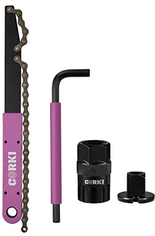 corki Cycles Bike Chain Tools Upgrade Rotor Lockring Removal Wrench & Chain Whip mit Kassette Fahrrad-Freilauf Remover Cassette Removal Tool Kit Kompatibel mit Shimano Sunrace 12 Grooves Freewheels