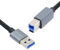 CY Kabel USB 3.0 Typ A Stecker auf Standard 3.0 B Stecker Silber 5Gbps für Disk SSD Kamera Daten 30cm