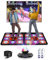 Acelufly Tanzmatte - Kabellose Doppel-Tanzmatte für TV mit Kamera und Controller, Rutschfest für Kinder und Erwachsene, Geschenke für Mädchen und Jungen (Schwarz)