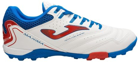 Joma Maxima, Men's Turf Shoes, White/Red/Blue, 9 UK