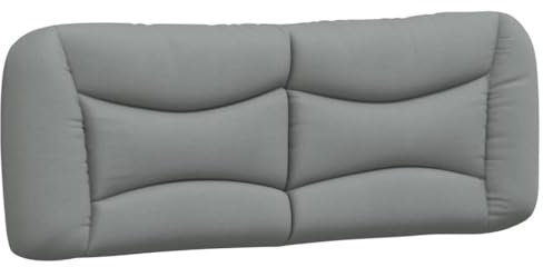 vidaXL Kopfteil Kissen, Kopfteilkissen für Schlafzimmer, Rückenkissen Bett mit Reißverschluss, Kopfpolster Bettkissen, Hellgrau 140cm Stoff