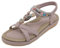 Meik Mangni Sandales Mode Femme Bohême Plates été Sandales Confortable Bout Ouvert Sandales de Marche,Violette,Taille:40 EU