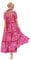 YESNO Women Summer Dress Causal Short Sleeve Floral Maxi Dress with Pockets L ETXUK CR26
