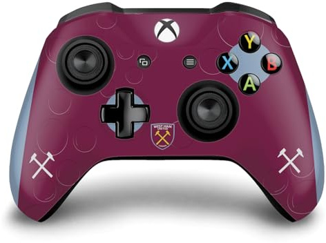 Head Case Designs Offizielle West Ham United FC Home 2023/24 Wappen-Set Vinyl Haut Gaming Aufkleber Abziehbild Abdeckung kompatibel mit Xbox One S/X Controller