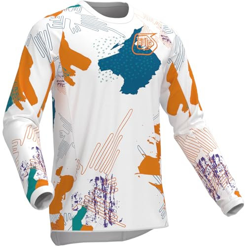 HULG Herren-Mountainbike-Trikot, Herren-Radtrikot, Motocross, Downhill-Trikot, Schnell Trocknend Und Atmungsaktiv, Geeignet Für MTB/BMX/Cross-Country-Motorräder Und Andere Sportarten (Style-01,XL)