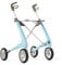 SoNa24 Carbon Ultralight Rollator byAcre - Komfort Sitzbreite 47 cm | Leichtgewichtrollator, Gehhilfe incl. Tasche | Ergogriffe | Softbereifung | Breite 66,5 cm, Länge 66 cm in 3 Farben (morning blue)