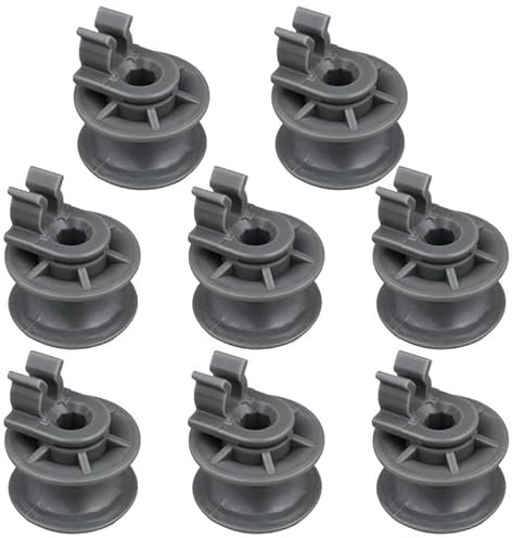 8 pezzi di ruote di ricambio for cestello superiore della lavastoviglie, compatibili con il rullo e l'asse del cestello della lavastoviglie LG 4581DD3002A