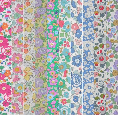 Lot de 10 tissus Liberty Tana Lawn ™, Betsy (50 x 45 cm)