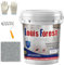 Vgpbphj Louis Forest Epoxy Floor Paint, Epoxy Colored Sand Floor Paint, High Gloss Marble Effect Floors Coating, Waterproof and Non-Slip Garage Floors Coating (Sesame Gray, 1 Liter)