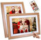 WiFi Digital Photo Frame - 10.1 Inch HD IPS Touchscreen, 32GB Memory, Auto-Rotate, Share Photos & Videos via APP, Oak Wooden Frame High-Definition Touchscreen Display