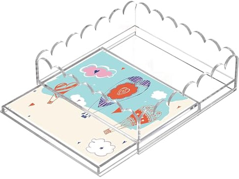 Bandeja peinada decorativa - Almacenamiento de baratijas, bandeja organizadora con cajón | Almacenamiento para baño, tocador, decoración de escritorio, bandeja de mesa de café, organizador de