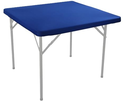 Quadratische Tafel – elastischer Schreibtischdeckel, waschbarer Stoffschutz | für Küche, Picknick, Hochzeit, Cocktail, Camping im Freien, Feier des Wohnzimmers