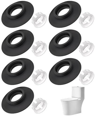 SEESUNO Flush Valve Seal for Ideal Standard Flush Valves SV01967, 7Pcs Silicone Toilet Cistern Flapper Kit with 7Clip Specific Fit