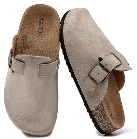 Mules et Sabot Enfant Garçon Fille Liège Boucle Réglable Antidérapantes