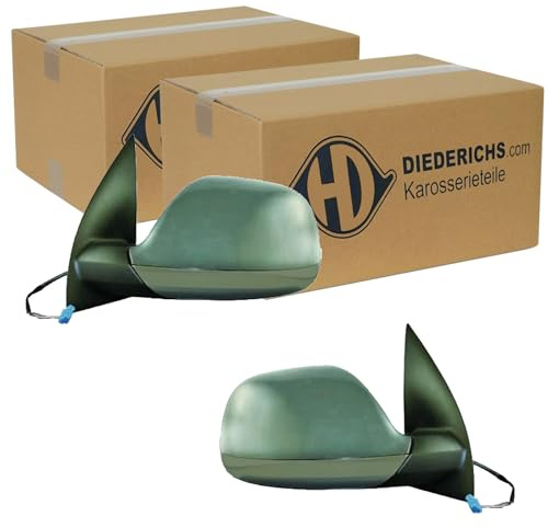 2x Diederichs Elektrische Außenspiegel Chrom Grundiert | 2276124 + 2276125 Kompatibel mit Amarok (2HA, 2HB, S1B, S6B, S7A, S7B, Agd),amarok Pritsche/fahrgestell (S1B, S6B, S7B)