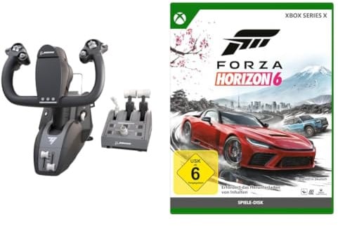 Thrustmaster TCA Yoke Pack Boeing Edition Komplettes Flugsimulator-Set Steuerhorn Schubregler Pendel-Aufhängung 100% Metall H.E.A.R.T Offiziell Xbox Series X|S PC + Forza Horizon 6 Xbox Series X Disc