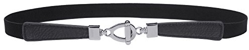 Syuer Womens 0.8 Width Skinny Elastic Waist Belt Stretch Cinch Belt Thin Belt