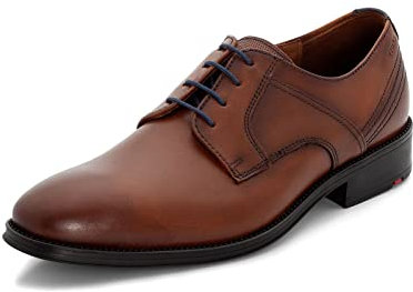LLOYD Herren Schnürhalbschuhe Gala, Männer Businessschuhe,Derby,Normalweit,Anzugschuhe,Derby,schnürung,Office,büro,Cognac/Midnight,38.5 EU / 5.5 UK